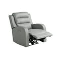 thumbnail image 4 of Relax A Lounger Avery Modern Recliner, Grey Faux Leather, 4 of 17