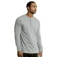 thumbnail image 3 of DailyWear Mens Cotton Casual Long Sleeve Henley T Shirt H.Grey, Medium, 3 of 4
