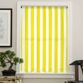 thumbnail image 4 of Yellow Striped Semi Sheer Curtains Drapes for Living Room, Bedroom, French Doors Window 96 Inches Long, Modern Farmhouse Yellow White Stripes Rod Pocket Chiffon Curtain Drapery Voile Draperies Panel, 4 of 6