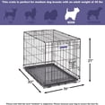 thumbnail image 4 of 30-Inch for Medium Breeds, 21-40 lbs, Single Door Folding Dog Crate with Divider Panel, Leak-Proof Tray & Secure Latch, Portable, Durable & Easy to Assemble, 4 of 6