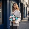 thumbnail image 6 of FORMRS 13-13.3 inch Laptop Sleeve Case Soft Carrying Quilted Computer Bag Cover, Pink Checkered Pattern, 6 of 7