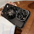 thumbnail image 1 of Luxury Rhinestone Glitter Bracket Magnetic TPU Phone Case, For iPhone 15 14 13 12 Pro Max 14 15 Plus 11, Transparent Shockproof Bumper Cover, 1 of 5
