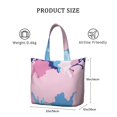 thumbnail image 4 of 22 Inch Oversized Travel Bag Lightweight Canvas Weekender Duffel with Multi Pockets, Colorful Pop Pattern, 4 of 5