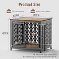 thumbnail image 5 of Ironovahome 26" Heavy Duty Dog Crate for Small Dogs, Dog Crate Furniture with Double Doors & Safe Locks, Chew-Proof & Escape-Proof Metal Dog Cage, Small Indoor Dog Kennel, Rustic Brown, 5 of 8