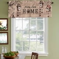 thumbnail image 3 of Sweet Home Curtain Valances for Windows, Kitchen Valance Window Treatments Panel 2 Pack, Western Stars Bird Houses Brown Wooden Grain Rod Pocket Short Curtains for Bathroom Bedroom 42 x 12 Inch, 3 of 8