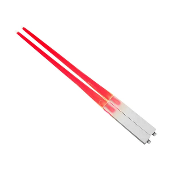 Luz Del Botón Pulsador,Palos de Espada de Luz Palos de Comedor Led Brillantes,Botón Pulsador de Plástico de 26 cm Fácil Encender Y Apagar,Utensilios de Cena de Sushi Divertido Portátil Ligero para Com