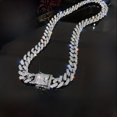 thumbnail image 4 of Cadena cubana de 12 mm, ligera, de lujo, de aleación a juego, con diamantes de imitación, collar cubano para hombres y mujeres, 4 of 6