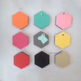 thumbnail image 2 of 10 Uds. Pegatinas de pared hexagonales de fieltro, fondo de transmisión en vivo no tejido, renovación de pared interior, pegatinas de pared autoadhesivas, 2 of 5
