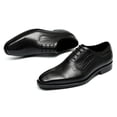 thumbnail image 4 of Santimon Black Dress Shoes for Men Brogue Lace up Oxford Shoes Business Formal Shoes for Wedding Party US 5.5, 4 of 8