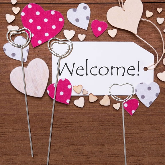 GOOHOCHY  50 Pcs Shape Metal Note Holder Paper Clip Holders