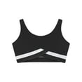 thumbnail image 4 of Hansber Kids Girls Sleeveless Dance Crop Top Sports Bra Athletic Ballet Gymnastics T-Shirt Activewear Black 14, 4 of 6