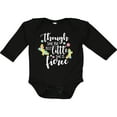 thumbnail image 3 of Inktastic Though She Be but Little She is Fierce Shakespeare Girls Long Sleeve Baby Bodysuit, 3 of 5