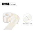 thumbnail image 2 of Uxcell 1.6" 5 Yard Double Faced Solid Satin Ribbon Polyester Fabric White, 2 of 7