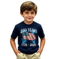 thumbnail image 5 of 250 Anniversary USA Shirt - 1776-2026 Celebration Patriotic Flag Short Sleeve Soft Comfort Summer Clothes (Little Girl 8-9 Years Navy), 5 of 9