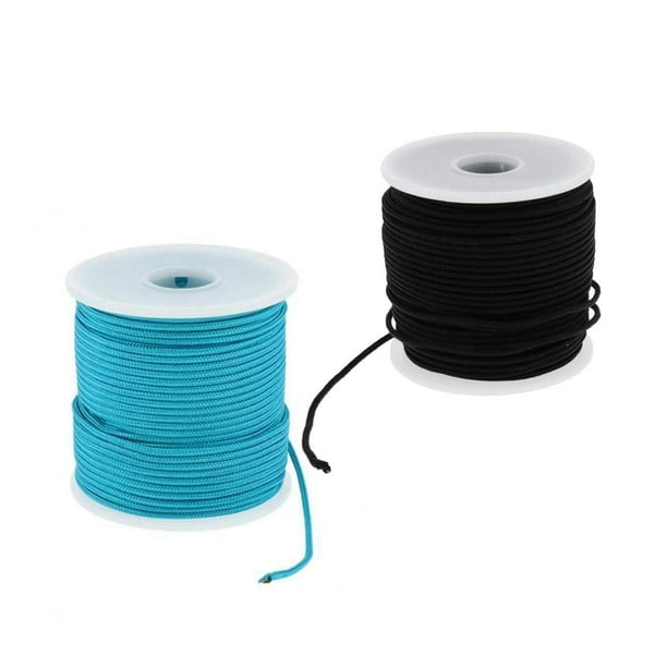Siruishop 2pcs 2mm Nylon Rope 6 Core Guyline Tent Rope Camping Cord For Tie Down Other 2mm X 50m