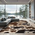 thumbnail image 2 of ODIKA 6'x9' Beige Brown Abstract Canyon Design Washable Area Rug Fluid Shapes in Earthy Tones Motif for Family Room, Living Mater Bedroom, Non-Slip, Easy Care, 2 of 7