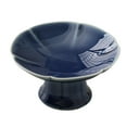 thumbnail image 2 of Soporte de postre de cerámica, frutero con base, elegante plato para aperitivos, mini soporte para tartas, mesa de postres, decoraciones para fiestas Azul profundo, 2 of 8