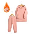 thumbnail image 2 of Mercatoo Kids Baby Girls Boys Clothes Set Warm Thick Solid Cotton Long Sleeve Sweatshirt and Pants Fall Winter Outfit, 2 of 6