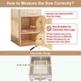 thumbnail image 4 of Pull out Cabinet Organizer,3 Sliding Rails,Width (11"-16"),Depth (13"-17") Expandable,No Drill Adjustable Slide out Drawers for Kitchen,Pantry, Adhesive Roll out Shelves,for Cabinets Without Lip,White, 4 of 12