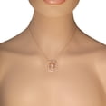 thumbnail image 3 of 925 Sterling Silver Round Circle Clear CZ Large Statement Pendant Necklace, 3 of 4