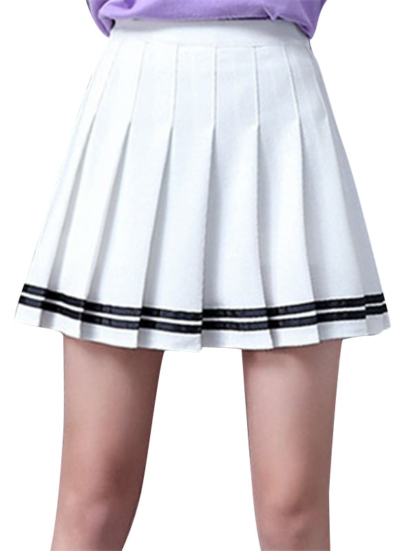 New Girls Women's Rara Two Tier Frill Gym Dance Neon Plain Mini Party Skirt S-XL 