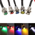 thumbnail image 1 of Yosoo 4 Pcs 12v 8mm LED Panel Pilot Dash Warning Light Indicator Lamp Car Van Boat, LED Panel Pilot Light, Panel Pilot Dash Light, 1 of 6