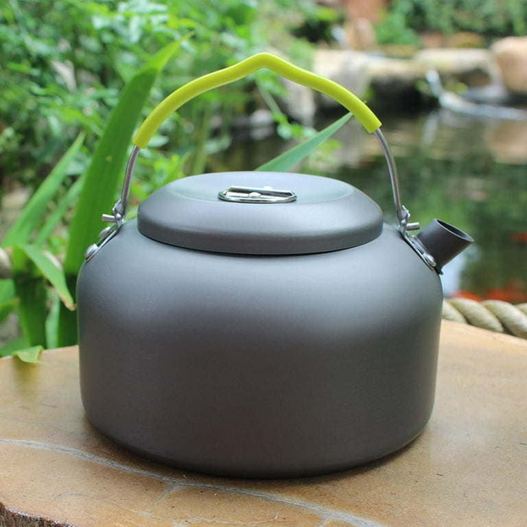 Portable Camping Kettle Campfire Kettle Cookware Tea Pot for Outdoor Hiking  Kitchen