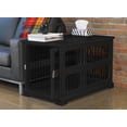 thumbnail image 4 of Contemporary Home Living 35.25" Black Rectangular Medium Slide Aside Crate and End Table, 4 of 5