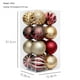 thumbnail image 2 of Bolas de Navidad decoración , Adornos para Árboles de Navidad Plástico, Regalos de Colgantes de Navidad, Bola de Decoración para Fiesta y FestivalOro Rojo1PCS, 2 of 4