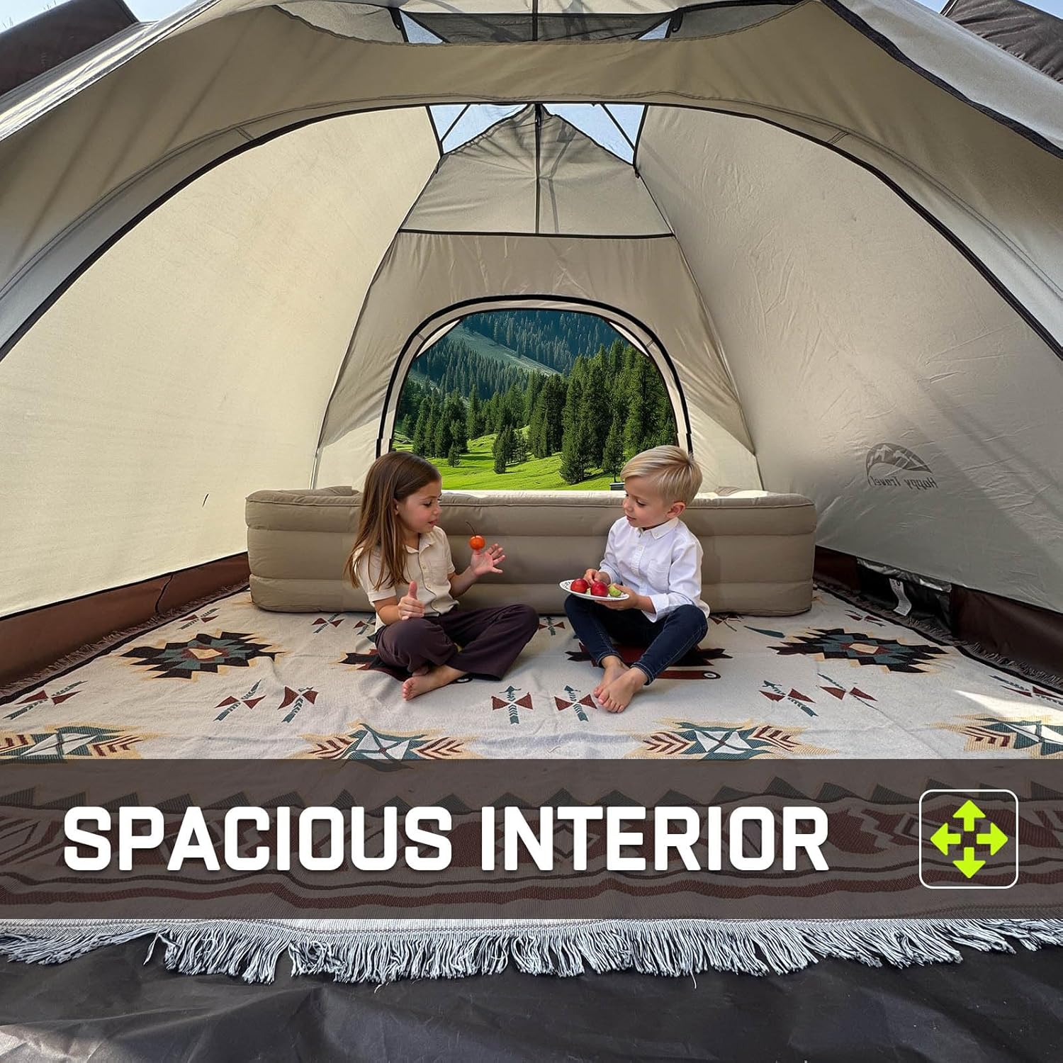 Tent for Camping, Waterproof Family Dome Tent with Easy Setup for Hiking and Traveling