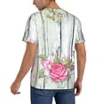thumbnail image 2 of KLL Vintage Wood with Floral for Men's Baseball Shirts,Short Sleeve Casual Shirts Button Down Shirt for Men Beach Summer Wedding Shirt-Medium, 2 of 7