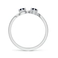thumbnail image 2 of Angara Natural 0.32 Ct. Blue Sapphire Fashion Ring in 14K White Gold for Women (Ring Size: 3.5), 2 of 8