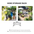 thumbnail image 3 of Pretyzoom Decorative Black Hose Holder Wall Mount Rack for Easy Garden Hose Organization, 3 of 7