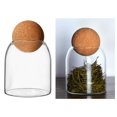 thumbnail image 3 of Botella de vidrio con corcho esférico, recipiente hermético transparente, tarro de almacenamiento, lata de almacenamiento 450ml, 3 of 8
