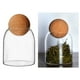 thumbnail image 3 of Botella de vidrio con tapón, recipiente hermético transparente para almacenamiento. 450ml, 3 of 8