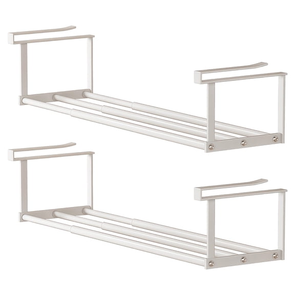 3-Tier Expandable Shoe Rack,Adjustable White Metal Shoe Organizer for Closet,Space Saving Storage for Sneakers,Boots,Heels,Flats - Easy Assembly