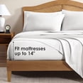 thumbnail image 3 of ClevaHome Sheet Set Twin Size, 3-Piece Bedding, Lightweight & Super Soft Easy Care Microfiber– Shrinkage & Fade Resistant Bedding Set with 14'' Deep Pockets (Pearl White), 3 of 9