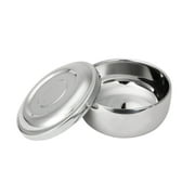 MIARHB Health and Beauty Brush ZY Fashion Stainless Steel Double Layer Shaving Mug Lid Bowl Cup For Shave Brush