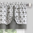 thumbnail image 3 of Callie Window Kitchen Curtains, 3-Piece Kitchen Tier Panels and Valance, 58" W x 24" L, Gray, 3 of 3