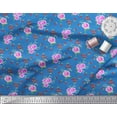 thumbnail image 3 of Soimoi Georgette Viscose Fabric Dot,Leaves & Rose Floral Print Fabric by Yard 42 Inch Wide, 3 of 3
