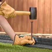 GroundSmart Brickface Landscape Edging, 4 Gray Rubber Garden Edging Border, 48 pack