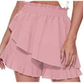 thumbnail image 2 of AXXD Womens Shorts Pink Summer Flounce High Waist Workout Shorts Mother's Day, 2 of 7