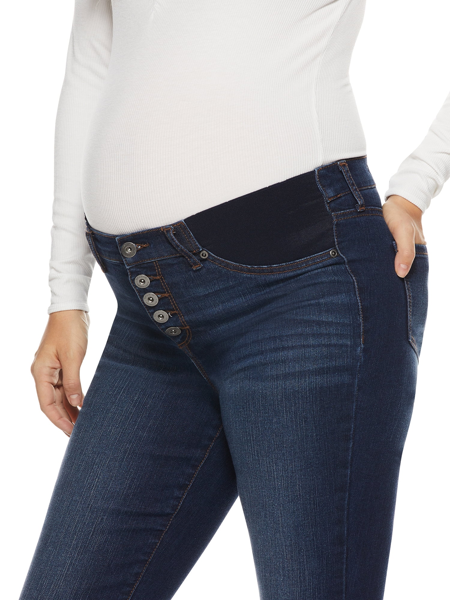 Sofia Jeans by Sofia Vergara Rosa Curvy Ankle Full Band Maternity Jeans, Sizes S-XXL