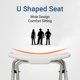 thumbnail image 4 of Banco de ducha plegable Asiento de baño Silla de baño Taburete con antideslizante, 4 of 8