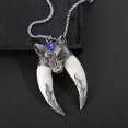 thumbnail image 1 of Retro Creative Design Domineering Imitation Wolf Tooth Pendant Necklace Suitable for Men s Punk Motorcycle Jewelry Gift, 1 of 5