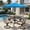 Light Blue Umbrella, variant on SOLAURA 6-Piece Outdoor Patio Dining Set with Light Blue Umbrella, Metal Square Table with Umbrella Hole & 4 Stackable Chairs, Outdoor Furniture for Deck, Lawn, Garden, Backyard, Poolside