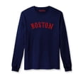 thumbnail image 3 of Daxton Retro Boston Arch Font Long Sleeves T Shirt Soft Medium Weight Cotton, 2Pk Navy Red Red Navy, 3XL, 3 of 5