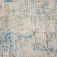 thumbnail image 3 of HomeRoots 554390 2 x 3 ft. Blue & Ivory Abstract Rectangle Area Rug, 3 of 11