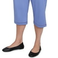 thumbnail image 4 of Alfred Dunner Womens Plus-Size Relaxed Crochet Hem Capri, 4 of 4