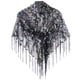 thumbnail image 4 of Chal nupcial Yinane con lentejuelas para mujer capa de noche con flecos Negro, 4 of 7
